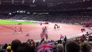 Mo Farahs incredible last lap to win gold in 10000m London 2012 seen from in the Olympic stadium [upl. by Nomra]