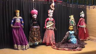 Puppet Kathputli show on the strings in India 4K [upl. by Ihcehcu542]