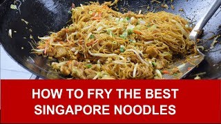 How to fry the best Singapore noodles rice vermicelli [upl. by Annatsirhc]