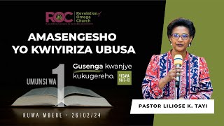 GUSENGA KWANJYE KUKUGEREHO  1ST DAY OF FASTING AND PRAYER  Pastor Liliose KTAYI [upl. by Haibot]