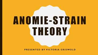 AnomieStrain Theory [upl. by Nirroc]