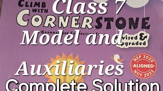 Climb with Cornerstone English Grammar chapter 10 Models and Auxiliaries Solution Class 7 [upl. by Sunil736]