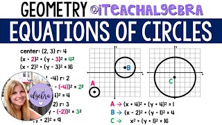 Geometry  Equations of Circles [upl. by Jaquiss]