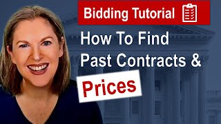 How to Find Past Prices for Better Gov Contract Bids Using Free Resources [upl. by Blainey40]