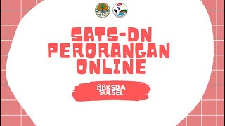 SATS DN PERORANGAN LAYANAN ONLINE BBKSDA SULSEL [upl. by Collins]