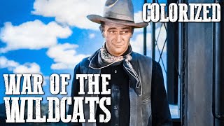 War of the Wildcats  COLORIZED  Full Western Movie  John Wayne  Cowboys [upl. by Simah]