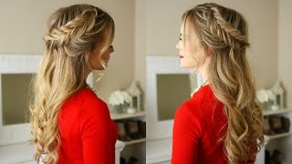 Dutch Fishtail Braids Holiday Hairstyle  Missy Sue [upl. by Jerman]