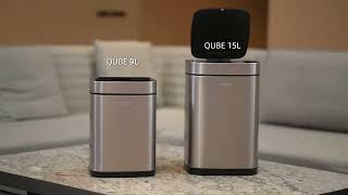 ZUHNE Qube Stainless Steel Touchless Trash Bin with Motion Sensor [upl. by Farrel838]