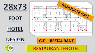 28X73 Foot Restaurant  Banquet amp Hotel Design II Hotel Planning [upl. by Bonnell]