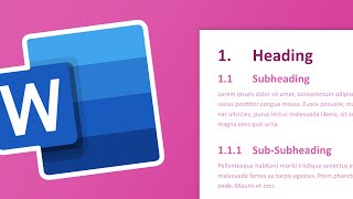 Numbered Headings and Subheadings 111  Microsoft Word Tutorial [upl. by Annenn]