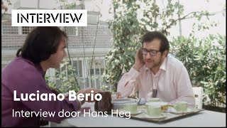 Luciano Berio interview door Hans Heg Holland Festival 1972 [upl. by Arnuad]