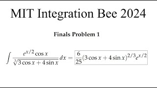 MIT Integration Bee 2024 Finals Problem 1 [upl. by Fu]