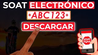 Cómo BUSCAR y DESCARGAR el SOAT VIRTUAL por la PLACA ► Aprende a imprimir tu SOAT ELECTRÓNICO en PDF [upl. by Adigirb583]