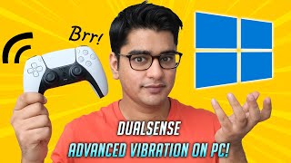 Make PS5 DualSense Controller Work WITH ADVANCED HAPTICS on Windows  PC [upl. by Nonnelg]