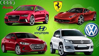 🚗 AUTO ABC 🏁  COMPARING THE GIANTS AUDI FERRARI HYUNDAI AND VOLKSWAGEN [upl. by Meensat]