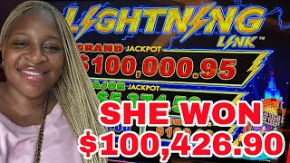 SHE WON 10042690 OFF OF A 5 BET ON LIGHTNING LINK AT SEMINOLE HARD ROCK CASINO 🎰 TAMPA 😲😲😲 [upl. by Arielle]