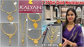 737Gm Starts🔥Kalyan Jewellers Gold Necklace Designs amp PriceLight Weight Gold Necklace Designs 2024 [upl. by Ycnaf]