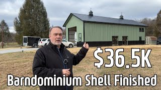 365K Barndominium Shell for Materials amp Labor 24’x 60 x15’ Size 18quot Overhangs 612 Pitch Roof [upl. by Monson510]