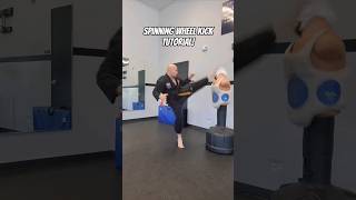 SPINNING WHEEL KICK TUTORIAL taekwondo karate muaythai kickboxing mma martialarts shorts [upl. by Rayburn986]