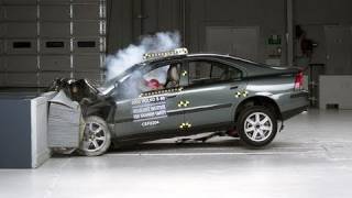 2002 Volvo S60 moderate overlap IIHS crash test [upl. by Armahs]