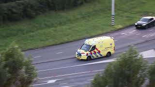 Ambulance 17104 onderweg melding Krimpen aan den IJssel gemkadij [upl. by Ecreip]