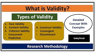 What is Validity in Research Types of ValidityFaceContentCriterionConstruct Validity [upl. by Luanne]