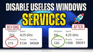 Disable THESE 24 Useless SERVICES NOW for Less CPU and RAM Usage in Windows 1011 [upl. by Anastatius]