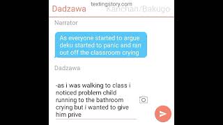 mha depressedbullied Deku ship monodeku texting story part 1 [upl. by Ayhdiv566]