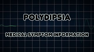 Polydipsia Medical Symptom [upl. by Anialem]