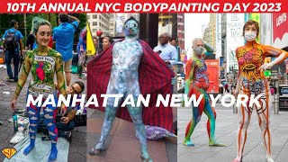 LIVE New York 10th Annual NYC Body Painting Day • Parade 2023 Andy Golub [upl. by Limoli]