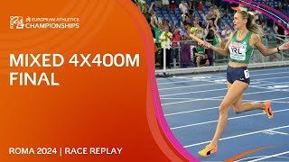 HISTORIC gold for Ireland 🔥🇮🇪 Mixed 4x400m relay replay  Roma 2024 [upl. by Aseuqram334]