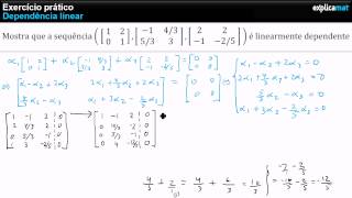 Vetores Linearmente Dependentes  Matriz 2x2 [upl. by Smaoht]