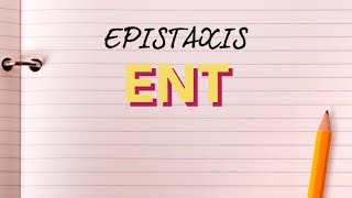 EPISTAXIS  BLEEDING FROM NOSE  ENT [upl. by Wendelina]