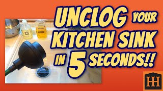 How to Unclog Kitchen Sink in 5 Seconds [upl. by Inaja]