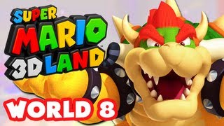 Super Mario 3D Land  World 8 Ending Nintendo 3DS Gameplay Walkthrough [upl. by Ahsieyk]