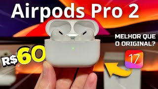 AIRPODS PRO 2 réplica PERFEITA com GARANTIA da APPLE  unboxing [upl. by Ainotna]