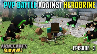 😱PVPMLGPARKOUR amp BUILD BATTLE AGAINST HEROBRINE FOR MODERN HOUSE IN MINECRAFT SURVIVAL3 [upl. by Peskoff]