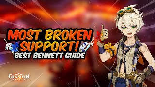 MOST BROKEN SUPPORT Updated Bennett Guide  Best Artifacts Weapons amp Teams  Genshin Impact 26 [upl. by Borreri610]