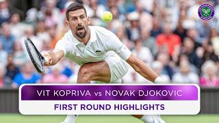 Seventime Champ overcomes knee injury  Vit Kopriva vs Novak Djokovic  Highlights  Wimbledon 2024 [upl. by Echo]