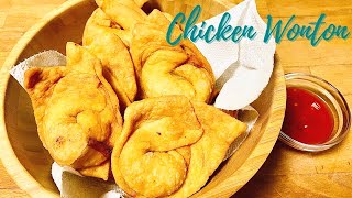 Chicken Fried Wonton  Bangladeshi Chinese Restaurant Style Wonton [upl. by Enomar]