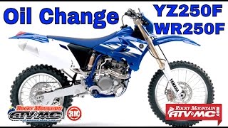 How To Change the Oil on a Yamaha YZ250F and WR250F [upl. by Tahmosh286]