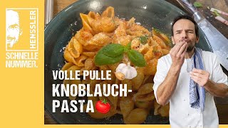 Schnelles Pasta mit TomatenKnoblauchSauce Rezept von Steffen Henssler  Günstige Rezepte [upl. by Poock]