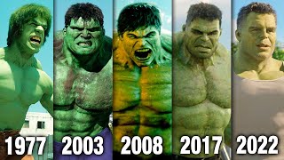 Evolution of Hulk in Movies amp TV 19772022 [upl. by Tnecillim]