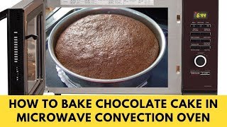 How To Make Cake In Microwave Convection Oven  Chocolate Cake Recipe by Madeeha [upl. by Esille]