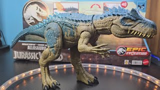 Mattel Jurassic World Ruthless Rampagin Allosaurus Dinosaur Review 🦕 [upl. by Suoilenroc]