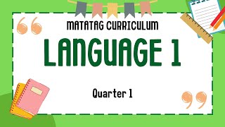 Matatag Curriculum  Grade 1  LANGUAGE 1 LC 2 tagalog [upl. by Ecnarretal]