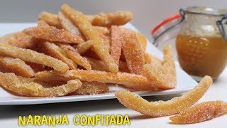 NARANJA ESCARCHADA O CONFITADA  Receta Rápida y Fácil [upl. by Paco587]