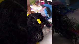 How I comb reborn baby doll hair in ponytail [upl. by Assenat]