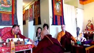 Bardor Tulku Rinpoche presents gift at Blazing Wisdom Institute Opening Ceremony [upl. by Ahtennek]