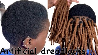 Short hair Transformation  Artificial dreadlocks protectivestyles JANEILHAIRCOLLECTION [upl. by Upshaw]